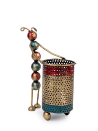 Handcrafted Metal Ant Pen / Pencil Stand for Home Office Decor - The Heritage Artifacts