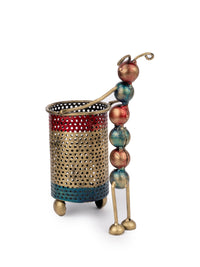 Handcrafted Metal Ant Pen / Pencil Stand for Home Office Decor - The Heritage Artifacts