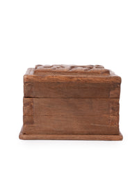 Assorted design Jewellery boxes hand carved of Walnut wood - 4x4 inches - The Heritage Artifacts