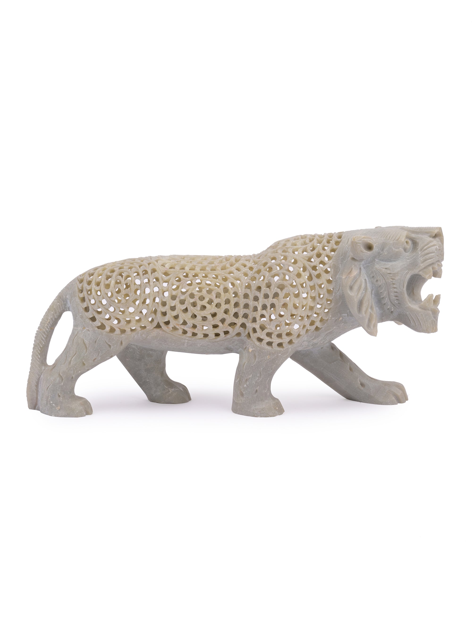 Fierce Lioness statue hand crafted from Paleva stone - The Heritage Artifacts