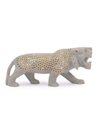 Fierce Lioness statue hand crafted from Paleva stone - The Heritage Artifacts