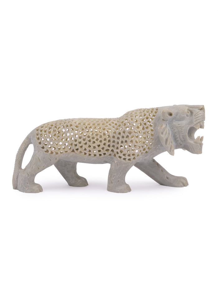 Fierce Lioness statue hand crafted from Paleva stone - The Heritage Artifacts