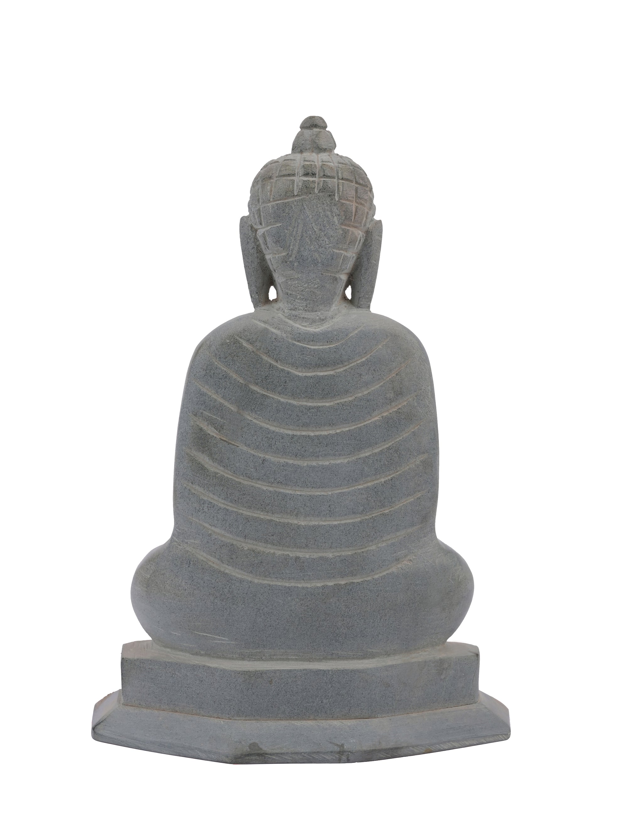 8 inches Sitting Buddha figurine hand crafted from Paleva stone - The Heritage Artifacts