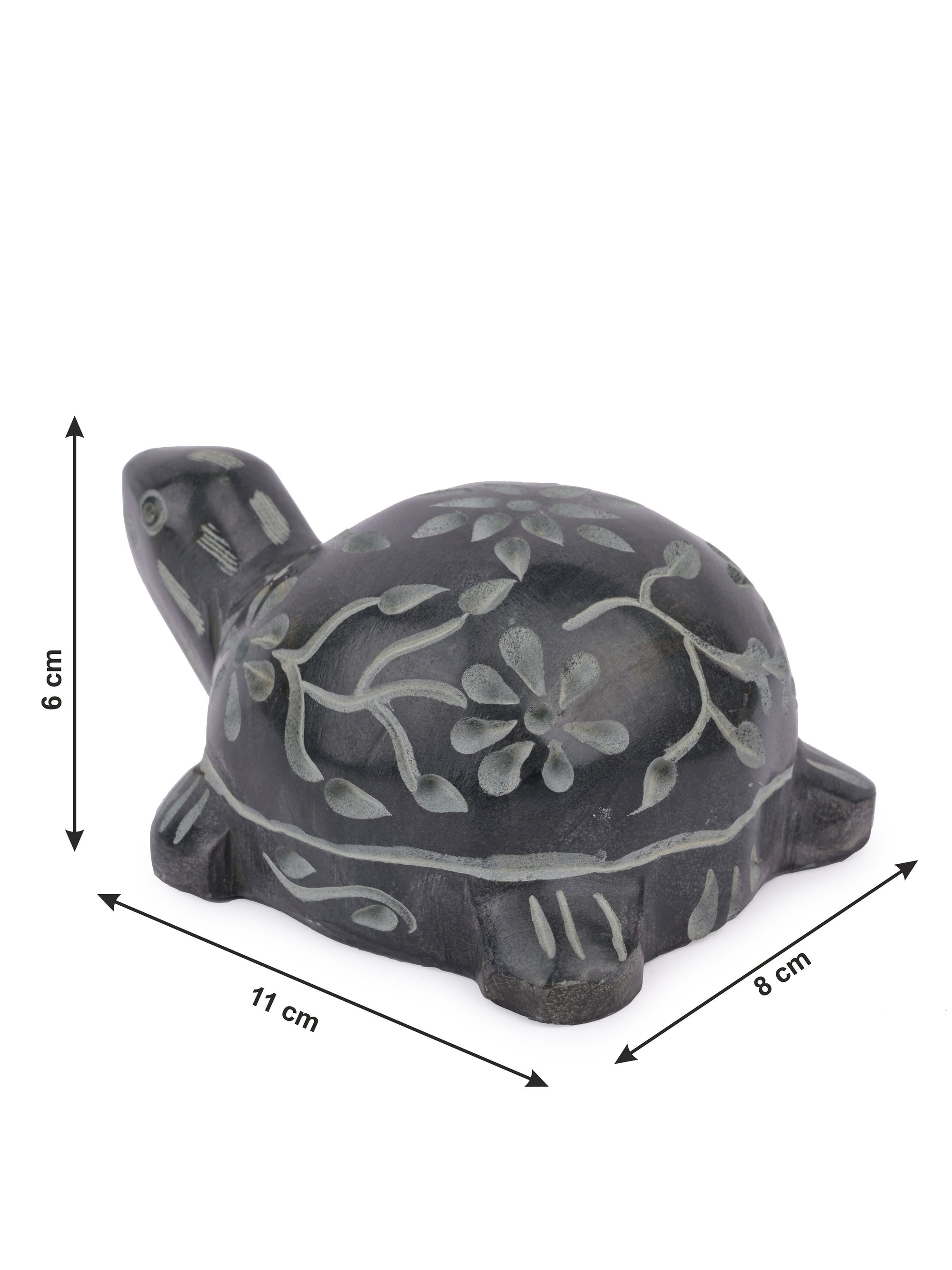 Hand crafted Black stone Tortoise, Decorative showpiece - The Heritage Artifacts