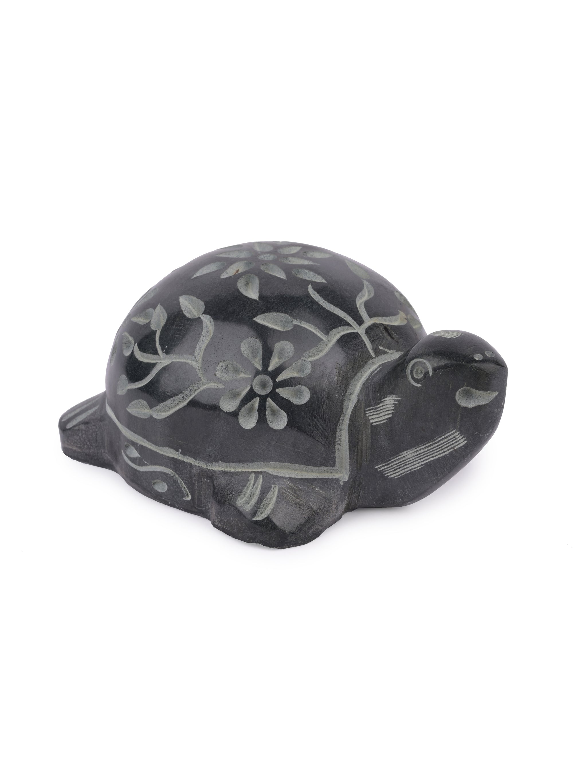 Hand crafted Black stone Tortoise, Decorative showpiece - The Heritage Artifacts