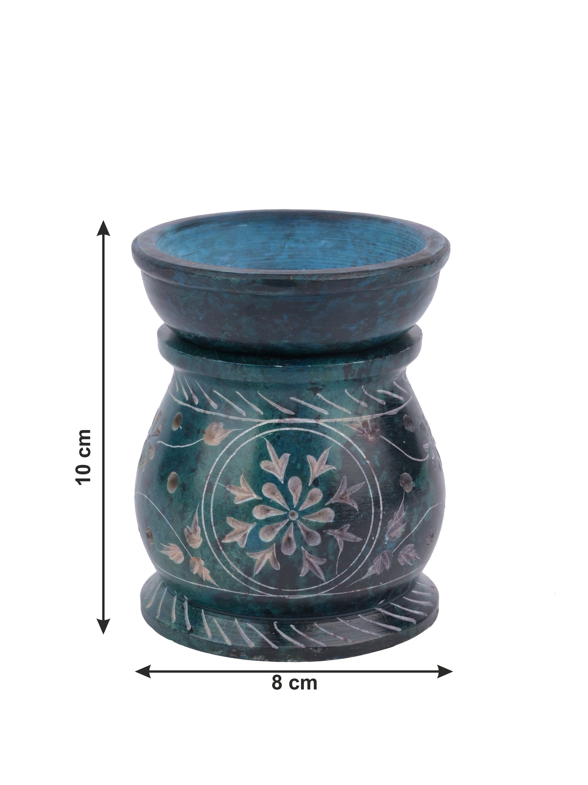 Diffuser / burner crafted in stone - small size - Blue - The Heritage Artifacts