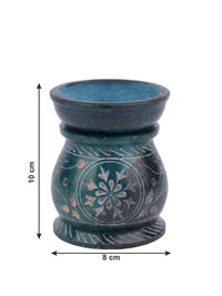 Diffuser / burner crafted in stone - small size - Blue - The Heritage Artifacts