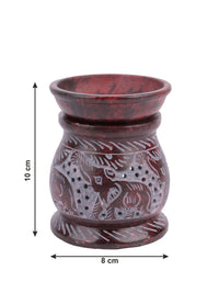 Diffuser / burner crafted in stone - small size - Red - The Heritage Artifacts