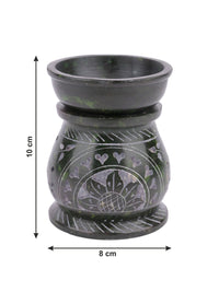 Diffuser / burner crafted in stone - small size - Green - The Heritage Artifacts