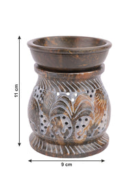 Soapstone carved Oil Burner Aroma Diffuser - 4 inches - The Heritage Artifacts