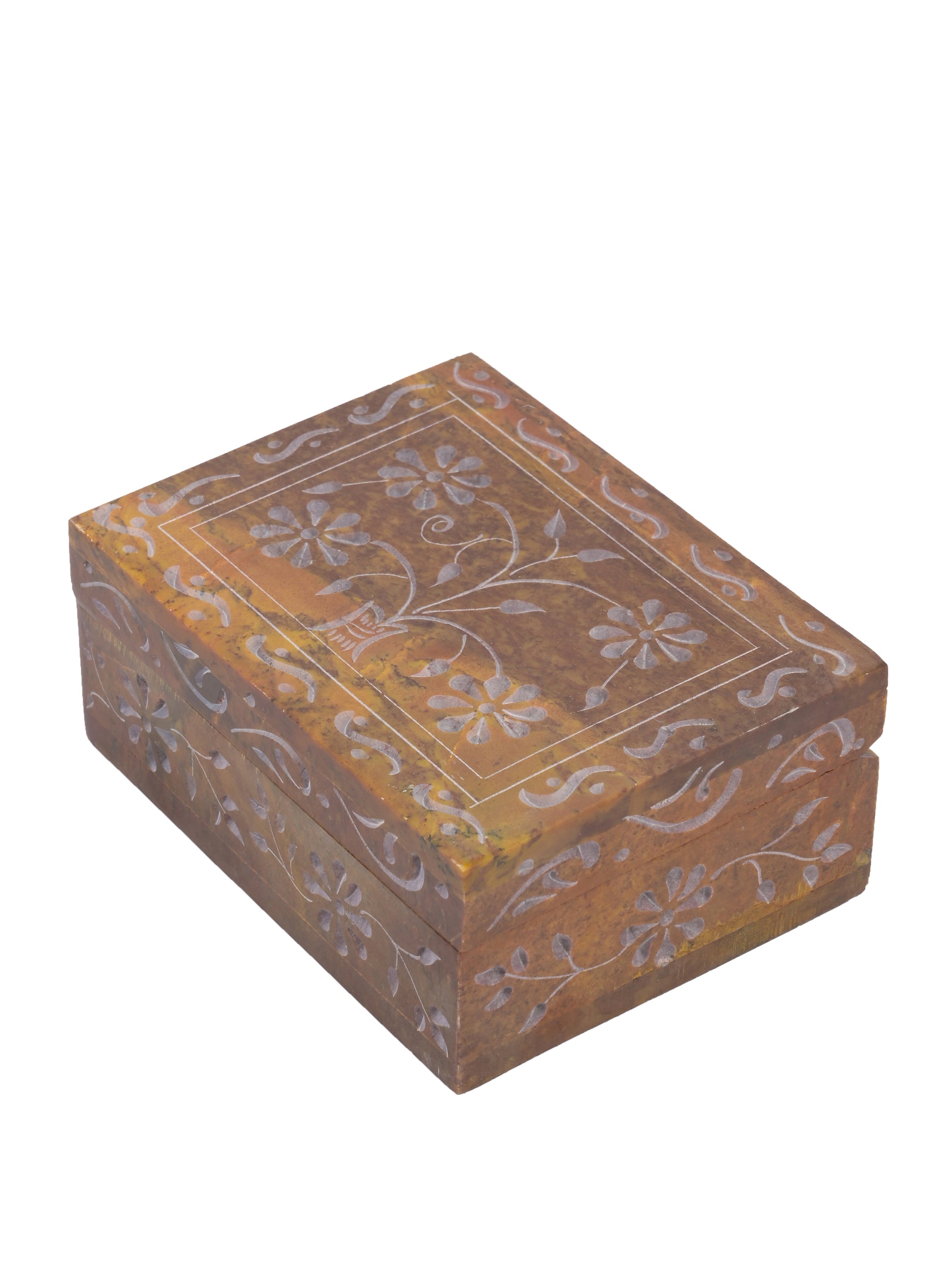 Soapstone crafted, small and stylish jewellery box - The Heritage Artifacts