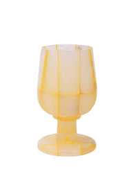 Bright yellow marble wine glass - set of 2 pcs in a gift box - The Heritage Artifacts