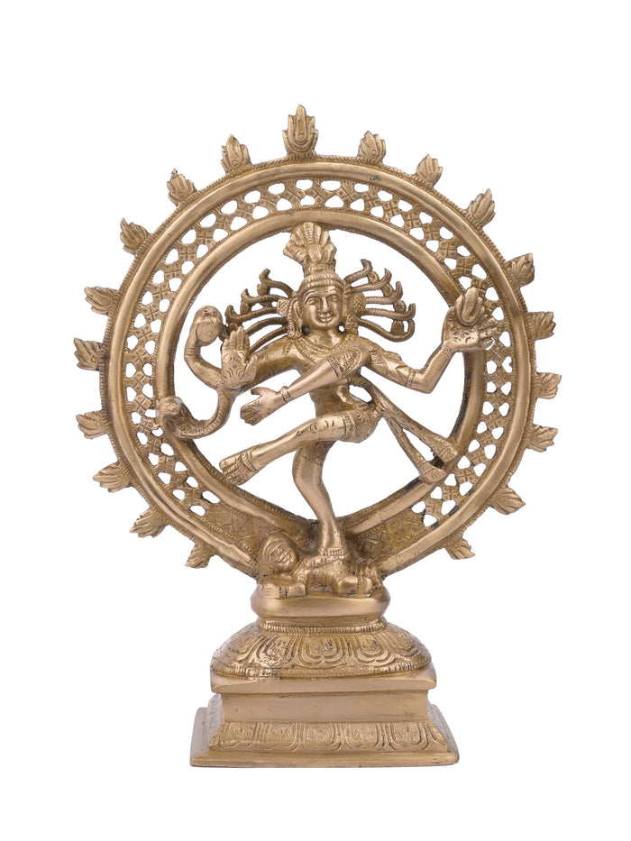 Dancing Shiva, Nataraj Statue made of Brass - 12 inches height - The Heritage Artifacts
