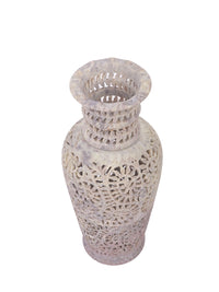 Flower vase / decorative showpiece finely hand carved from stone - The Heritage Artifacts