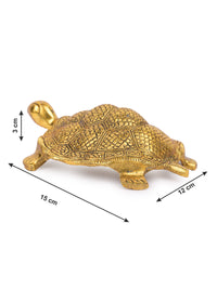 Antique gold 6 inches Tortoise / Kachua decorative show piece for Feng Shui and Vaastu - The Heritage Artifacts
