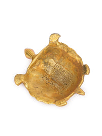Antique gold 6 inches Tortoise / Kachua decorative show piece for Feng Shui and Vaastu - The Heritage Artifacts