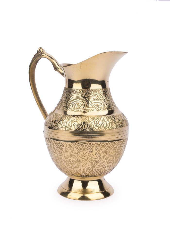 Brass Crafted Water Jug / Pitcher - 1000 ml capacity - The Heritage Artifacts