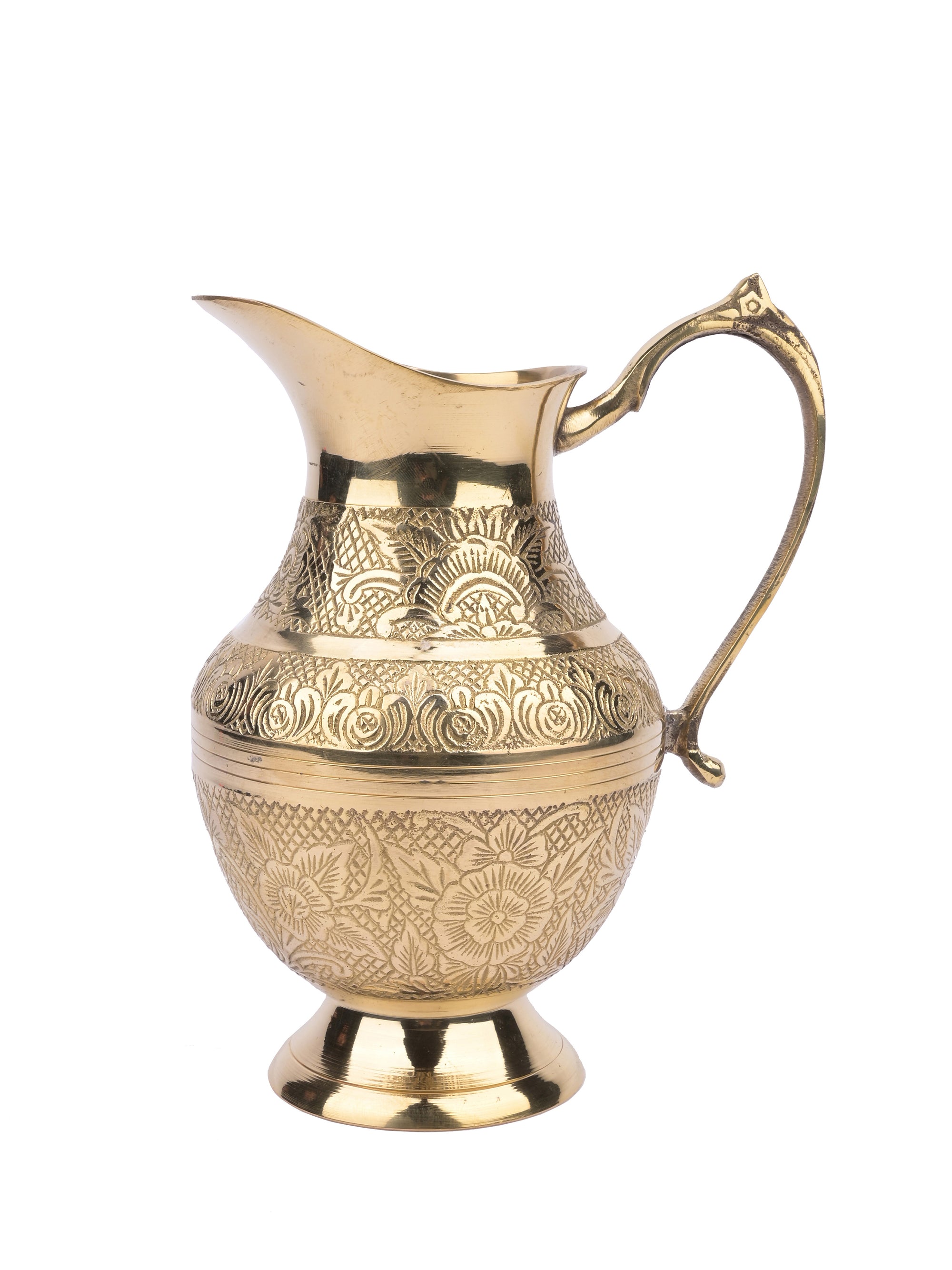 Brass Crafted Water Jug / Pitcher - 1000 ml capacity - The Heritage Artifacts