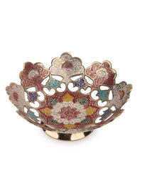 Painted Brass Fruit Bowl, Big size - 8 inches diameter - The Heritage Artifacts
