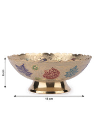 Painted Brass Fruit Bowl, Small size - 6 inches diameter - The Heritage Artifacts