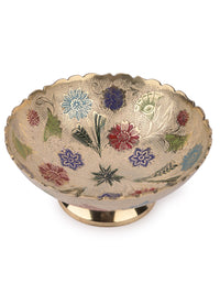 Painted Brass Fruit Bowl, Small size - 6 inches diameter - The Heritage Artifacts