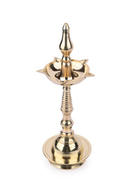 Traditional Brass Diya / Oil Lamp stand for Home and Temple - 12 inches in height - The Heritage Artifacts