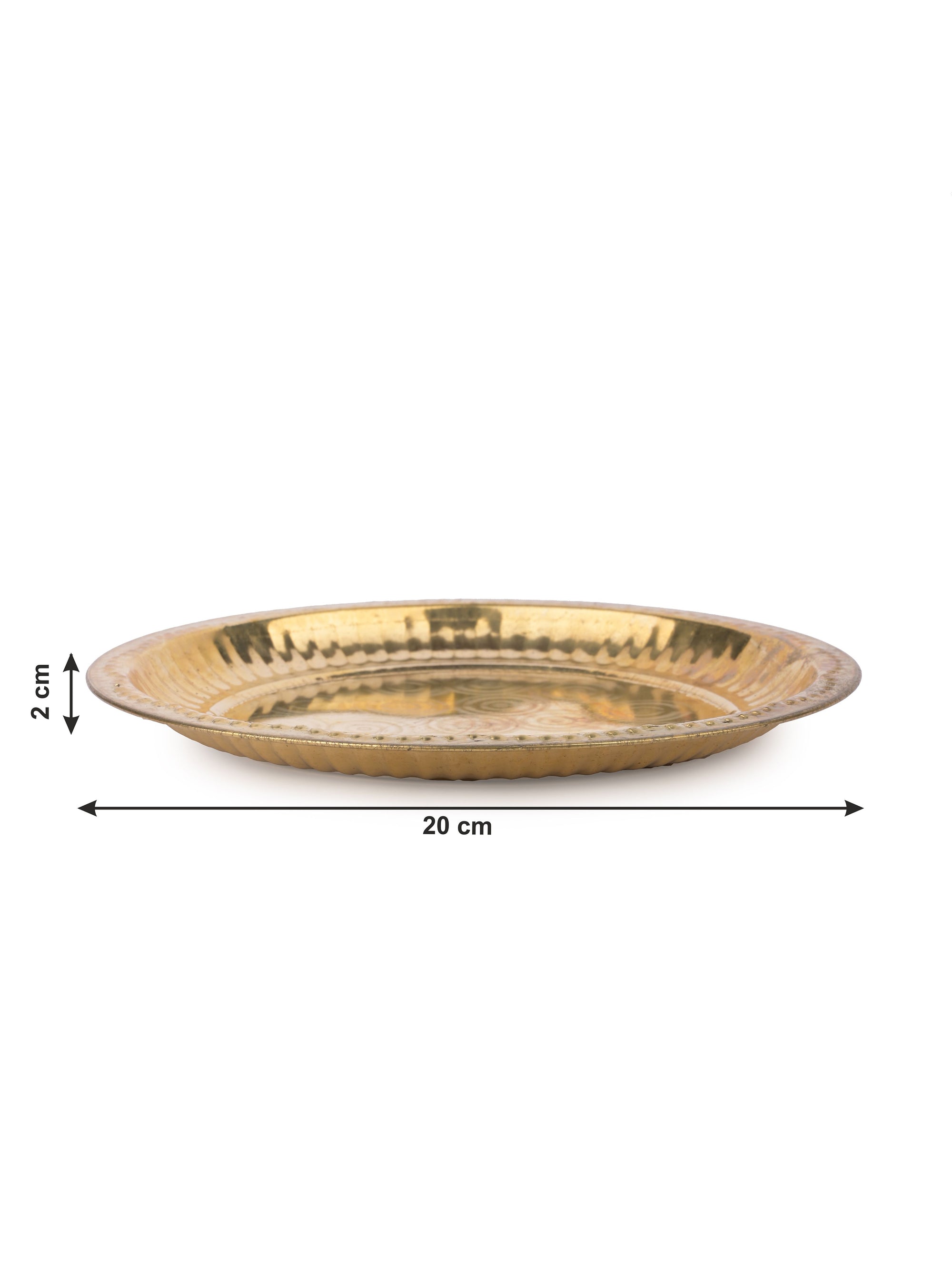 8 inches Traditional Design Brass Plate for Everyday Use - The Heritage Artifacts