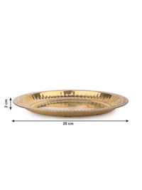 8 inches Traditional Design Brass Plate for Everyday Use - The Heritage Artifacts