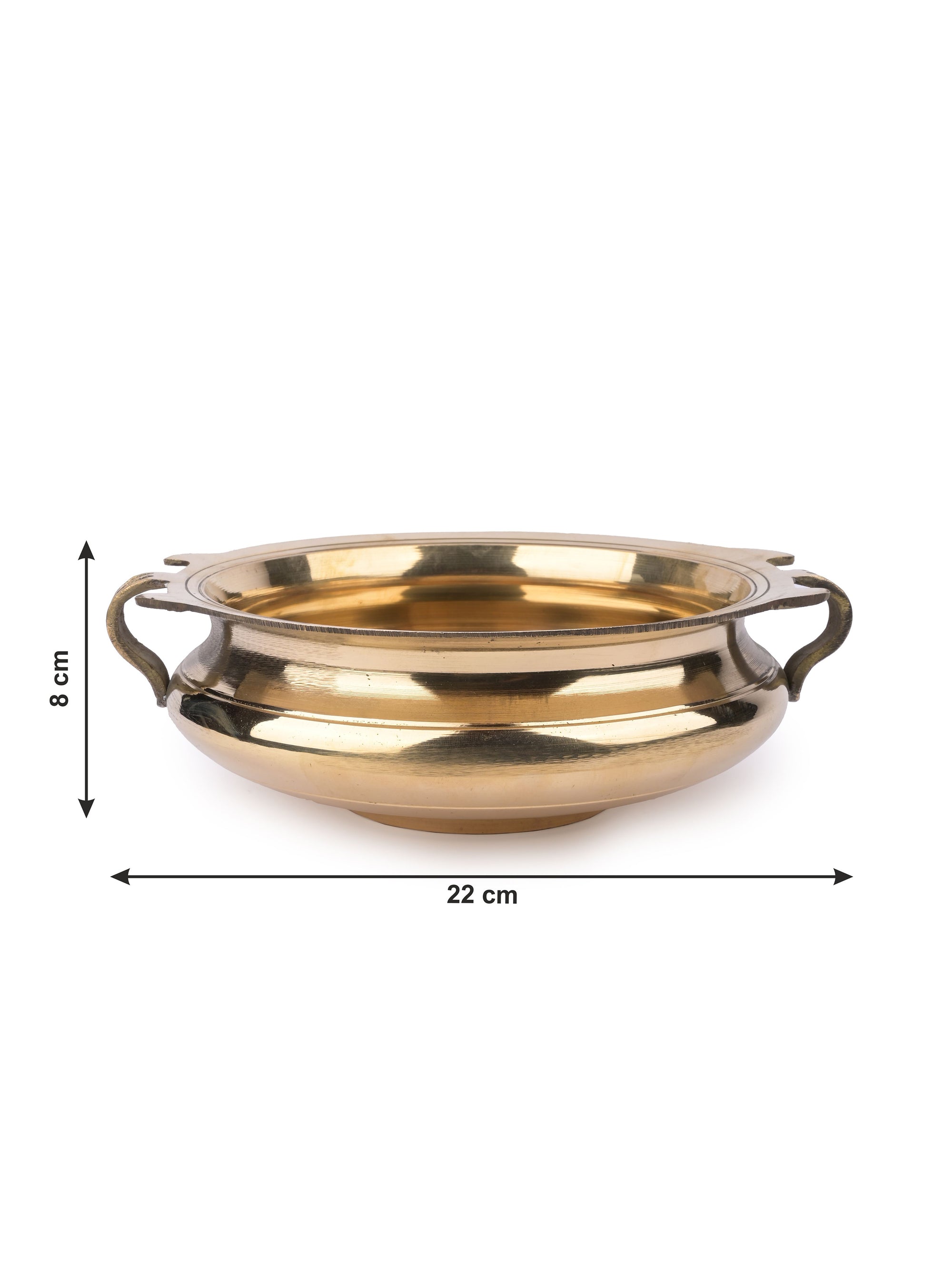 Traditional Brass Urli / Bowl for Home Decoration - 9 inches diameter - The Heritage Artifacts