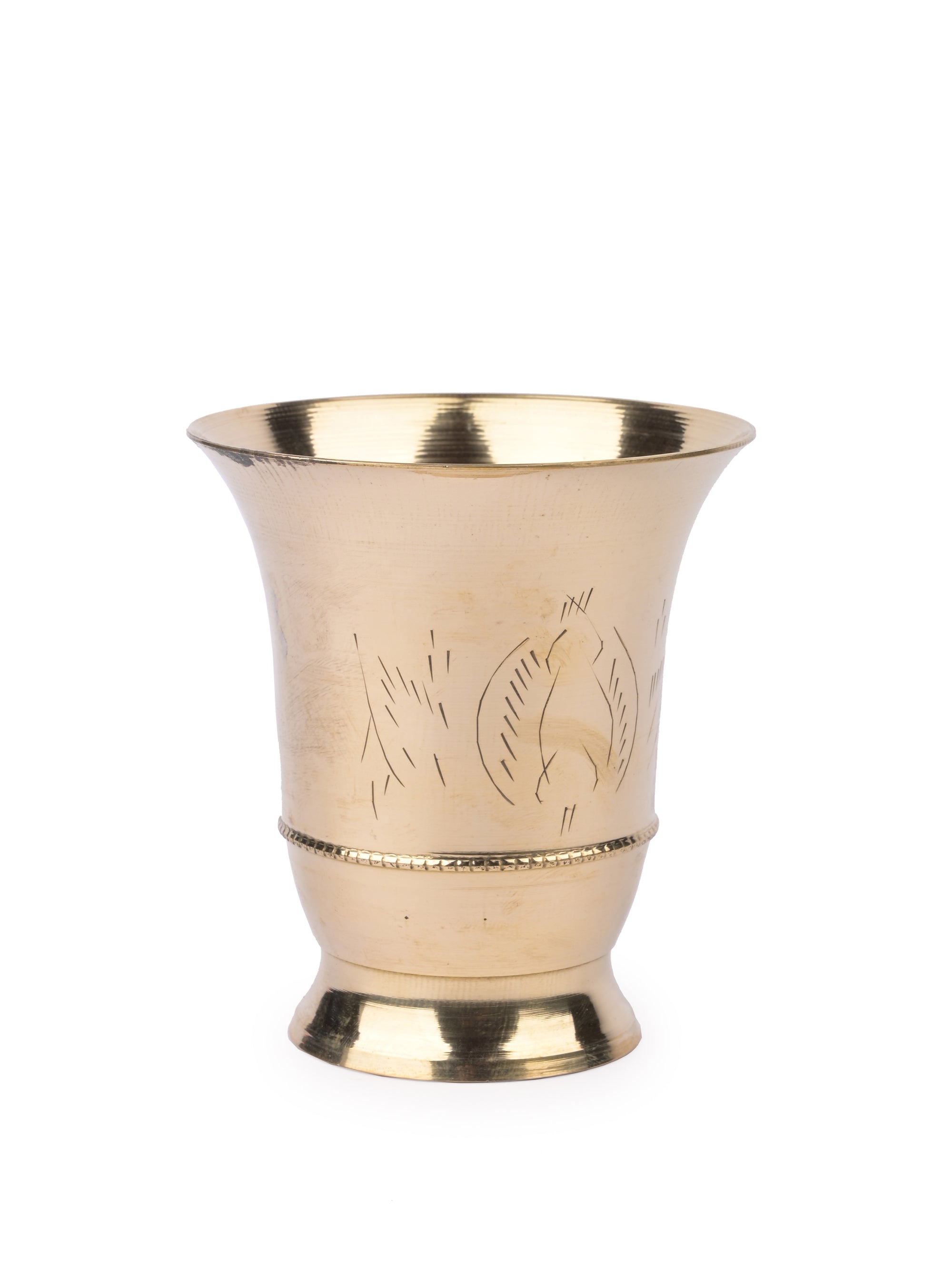 Hand crafted Small Brass Glass / Tumbler - 100 ml - The Heritage Artifacts