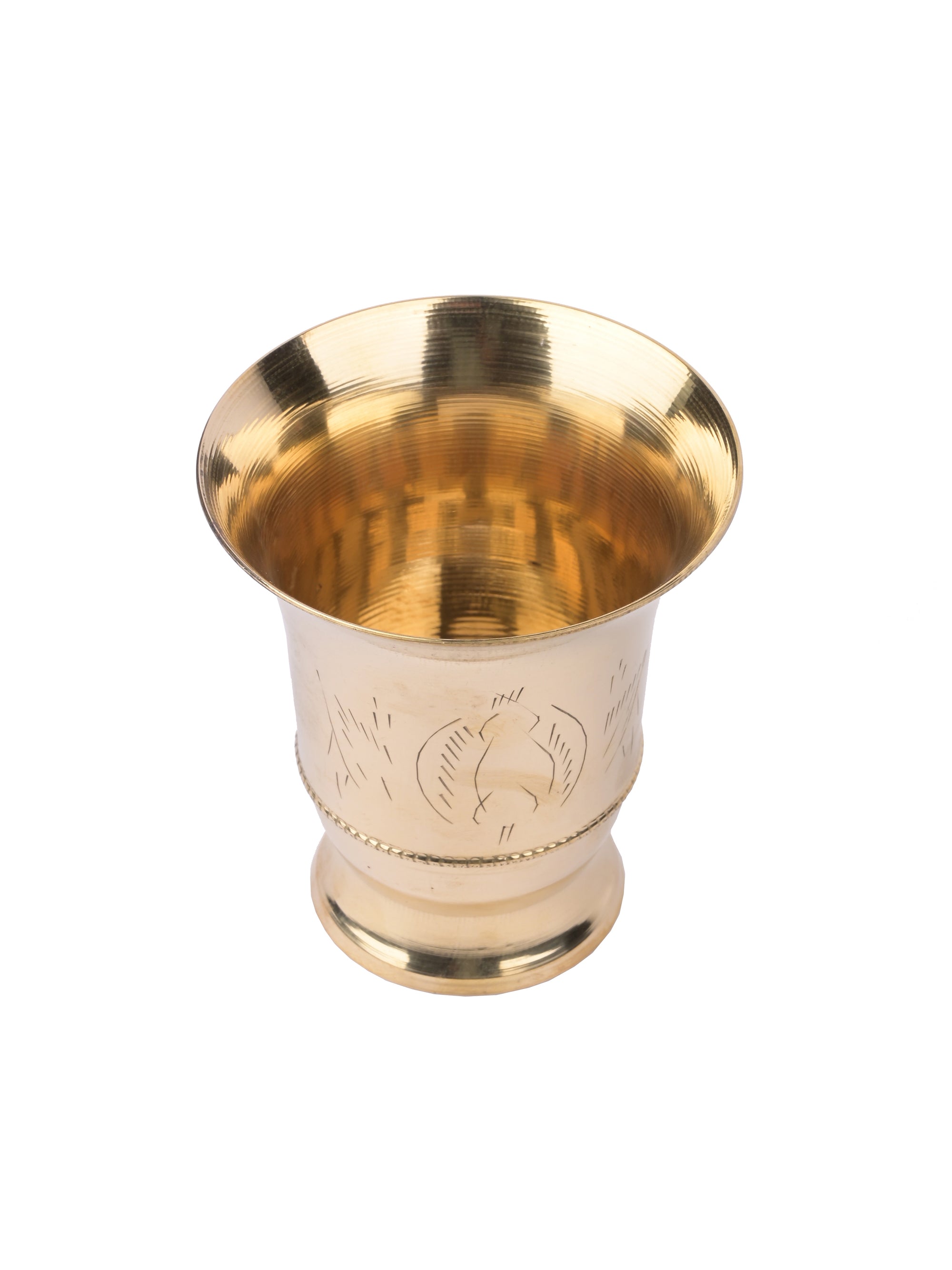 Hand crafted Small Brass Glass / Tumbler - 100 ml - The Heritage Artifacts