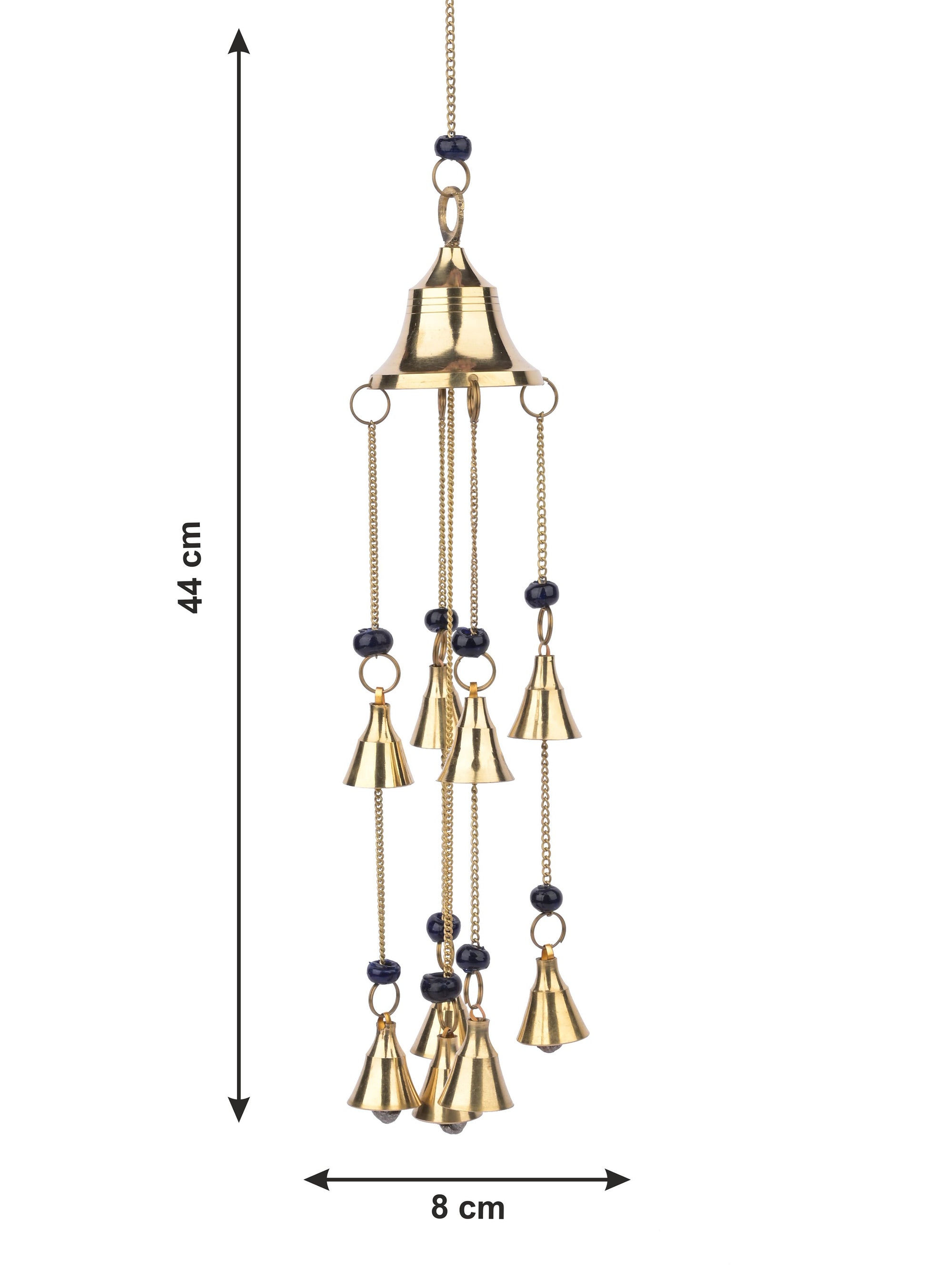 Hanging Bells Wind Chime made of Brass - 44 cms long with chain - The Heritage Artifacts