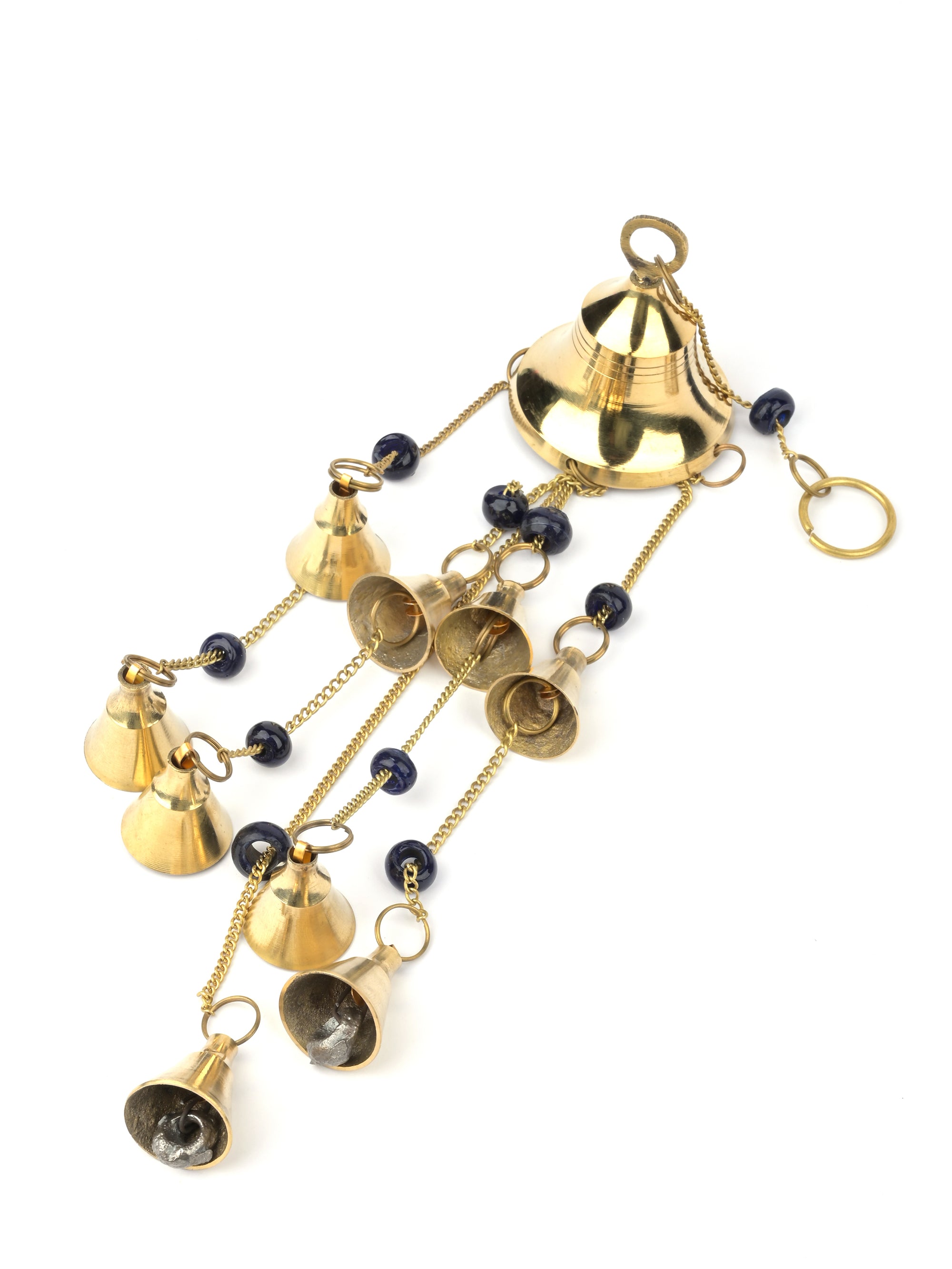 Hanging Bells Wind Chime made of Brass - 44 cms long with chain - The Heritage Artifacts