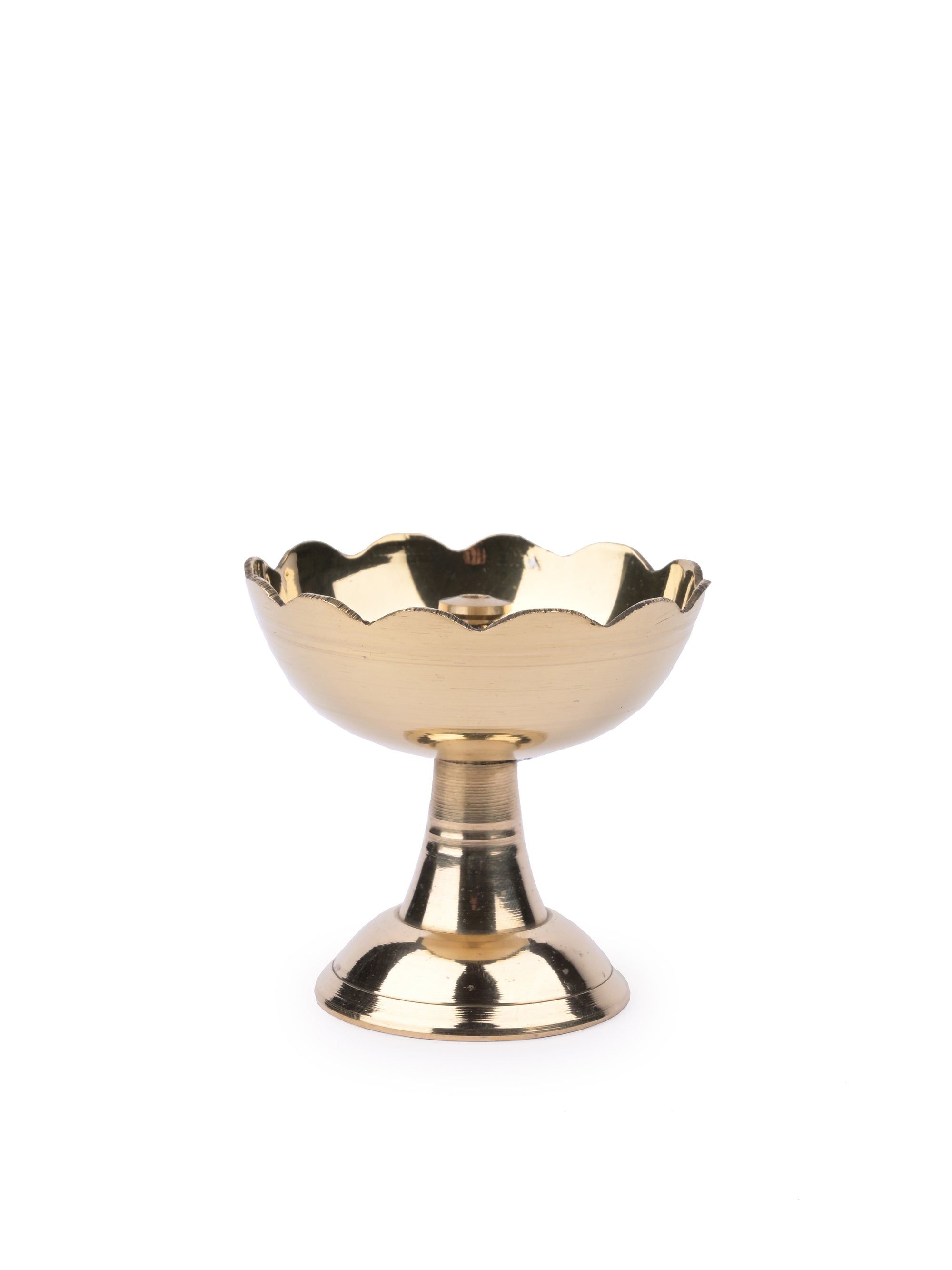 Kamal shaped Diya / Lamp / Agarbati stand - 6 cms in height - The Heritage Artifacts