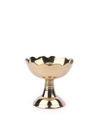 Kamal shaped Diya / Lamp / Agarbati stand - 6 cms in height - The Heritage Artifacts