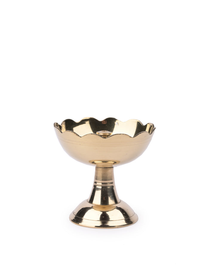 Kamal shaped Diya / Lamp / Agarbati stand - 6 cms in height - The Heritage Artifacts