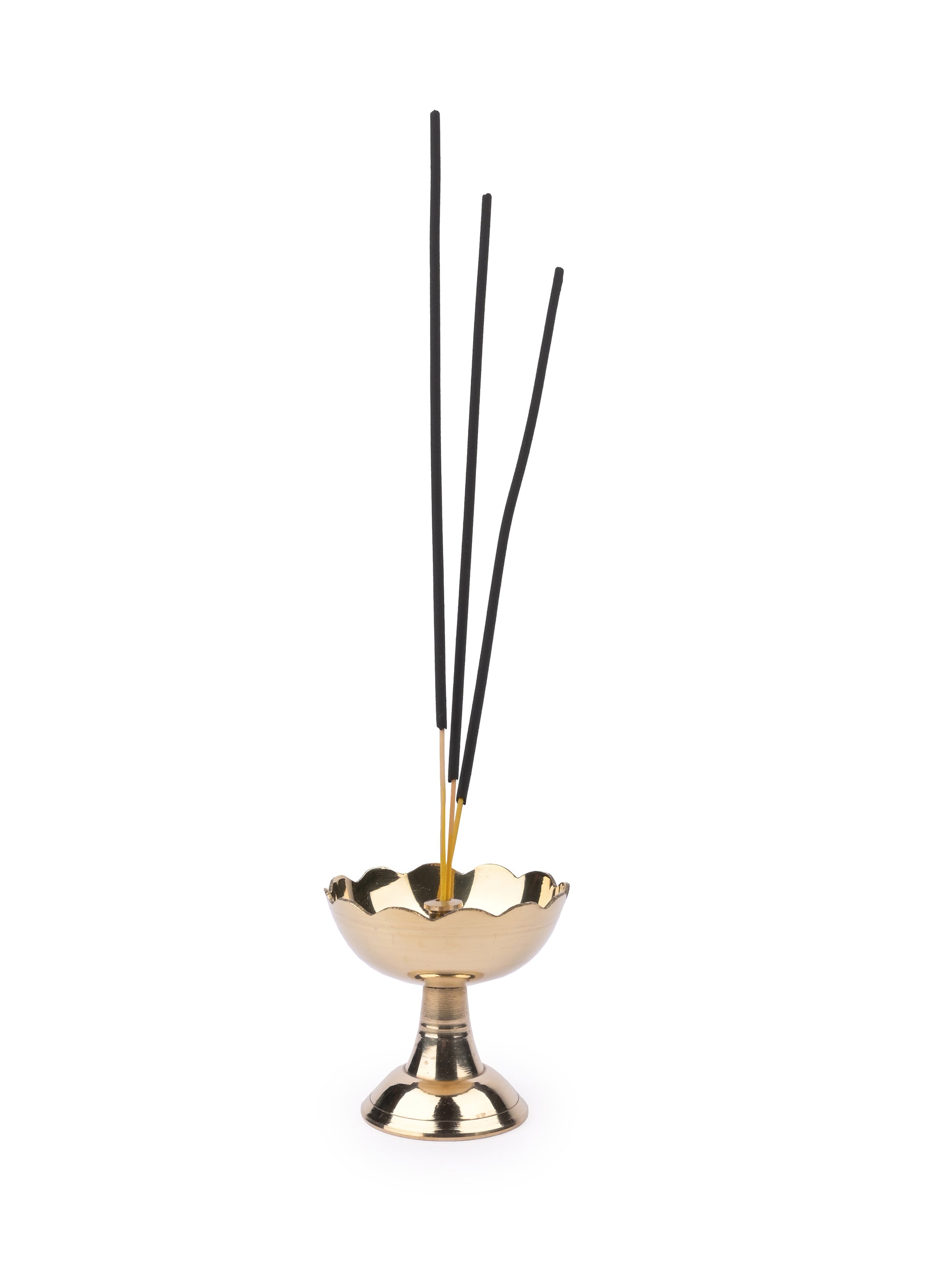 Kamal shaped Diya / Lamp / Agarbati stand - 6 cms in height - The Heritage Artifacts