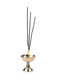 Kamal shaped Diya / Lamp / Agarbati stand - 6 cms in height - The Heritage Artifacts