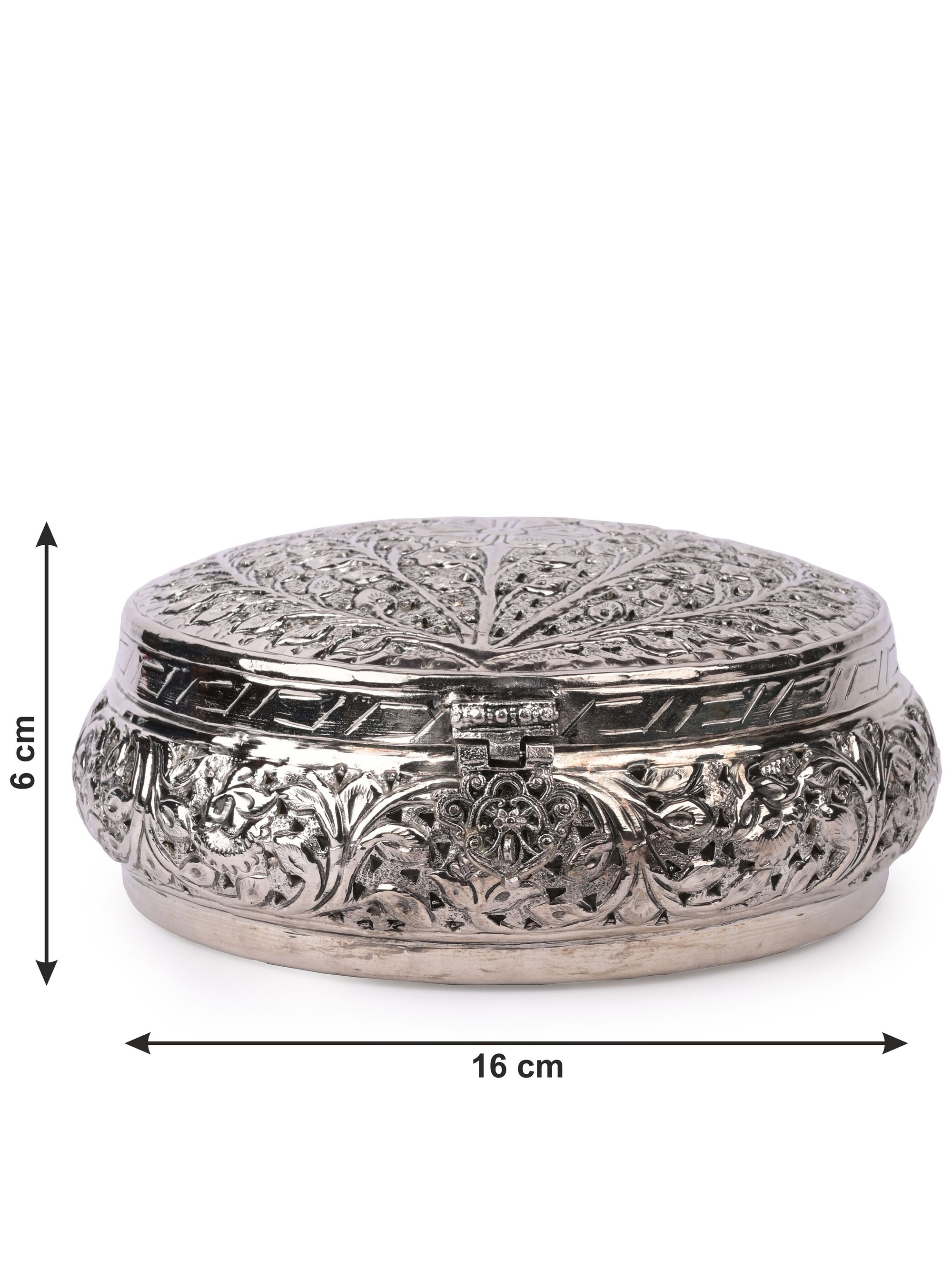 Vintage Antique Royal design handmade oxidised German silver Jewellery box - The Heritage Artifacts