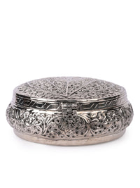 Vintage Antique Royal design handmade oxidised German silver Jewellery box - The Heritage Artifacts