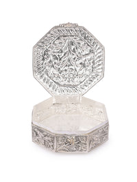 Hand crafted, Silver oxidised, Hexagonal Jewellery / Trinket box - The Heritage Artifacts