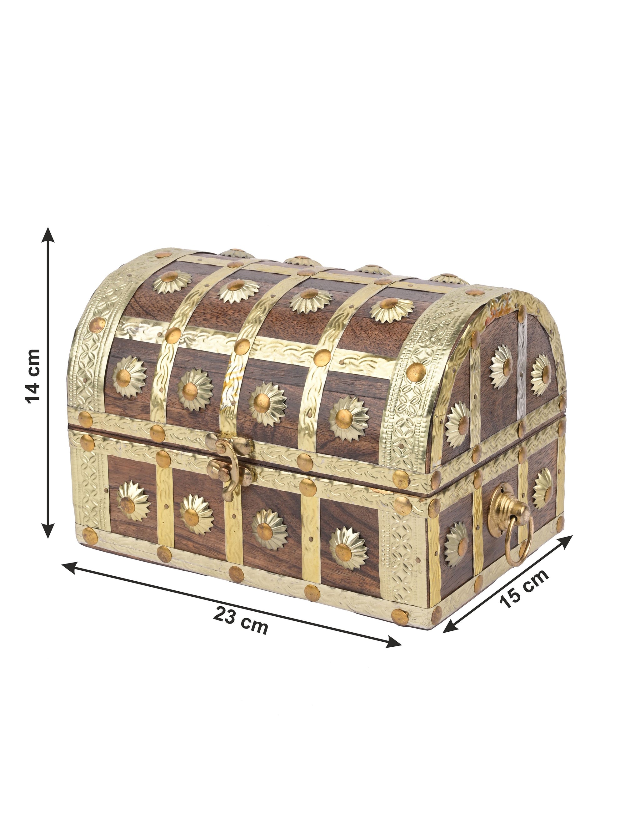Wooden Retro Treasure Chest, multi storage unit, Set of 2 pcs - The Heritage Artifacts