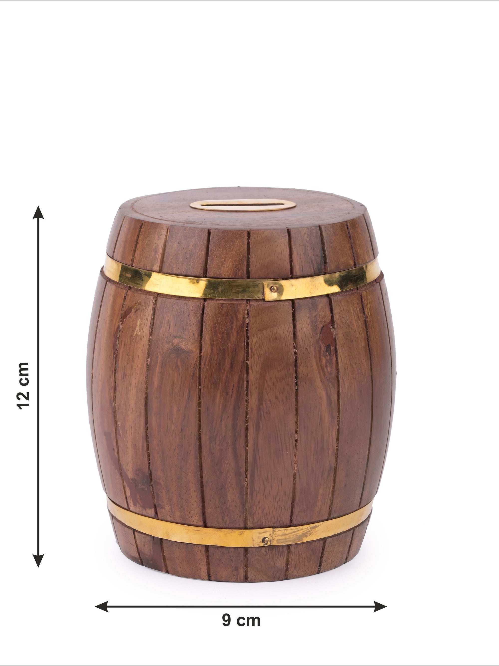 Handmade Wooden Barrel design Money Bank / Piggy Bank / Coin box - The Heritage Artifacts