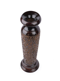 Wood crafted Tall Flower Vase - 20 inches in height - The Heritage Artifacts