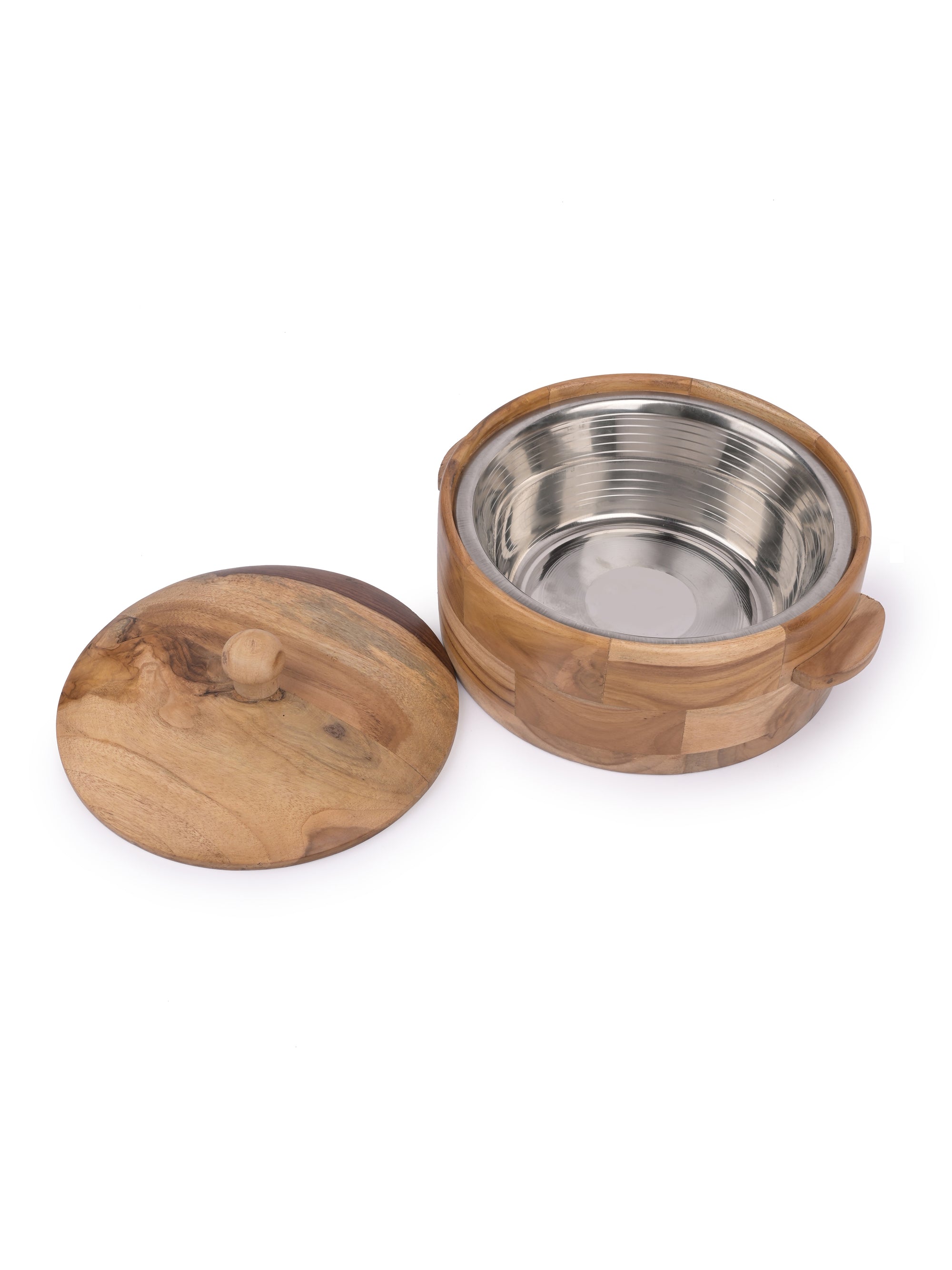 Teak wood carved stylish Chapati / Roti box - The Heritage Artifacts
