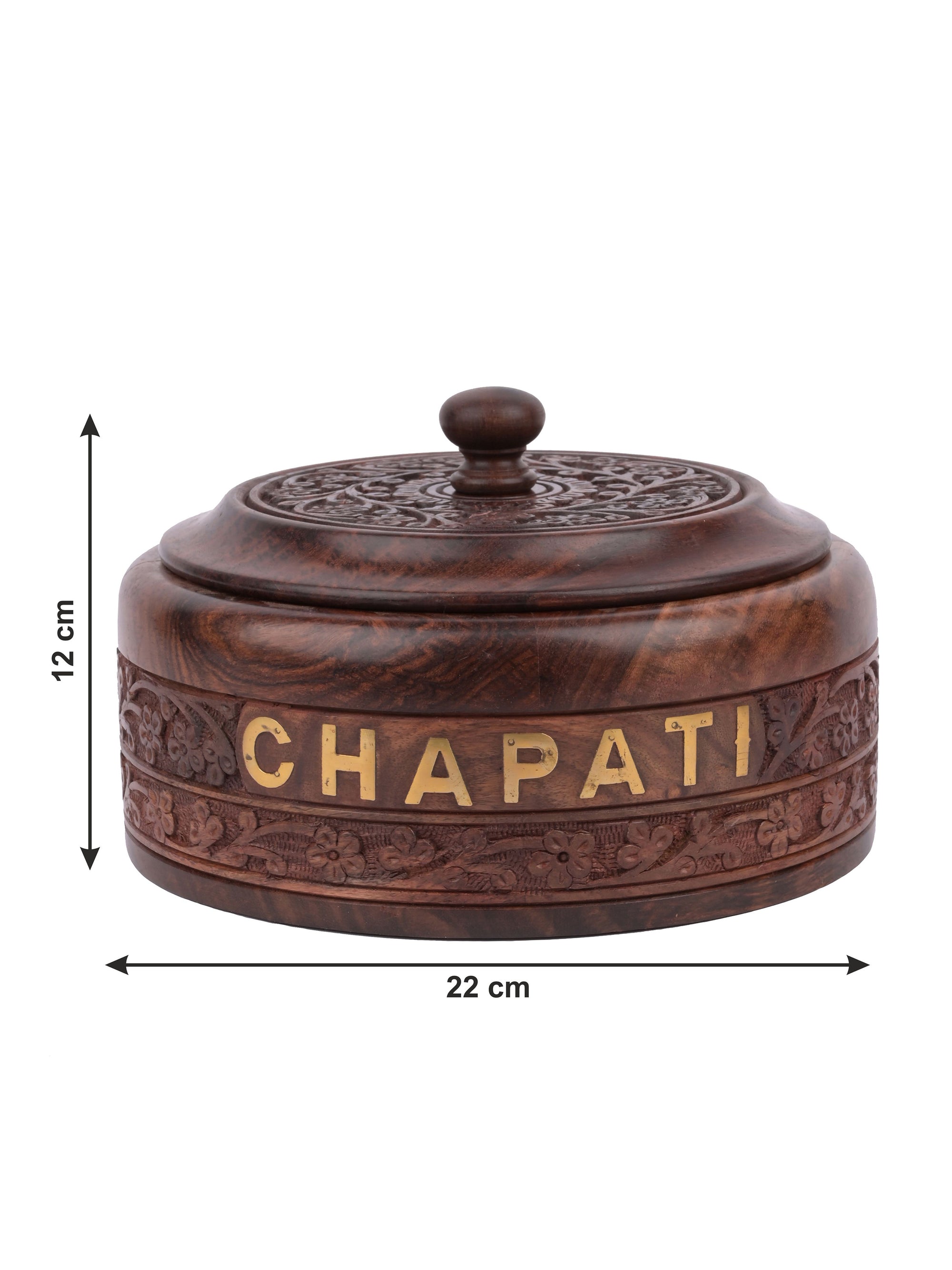 Handcrafted Shisham Wood Chapati / Roti box - The Heritage Artifacts