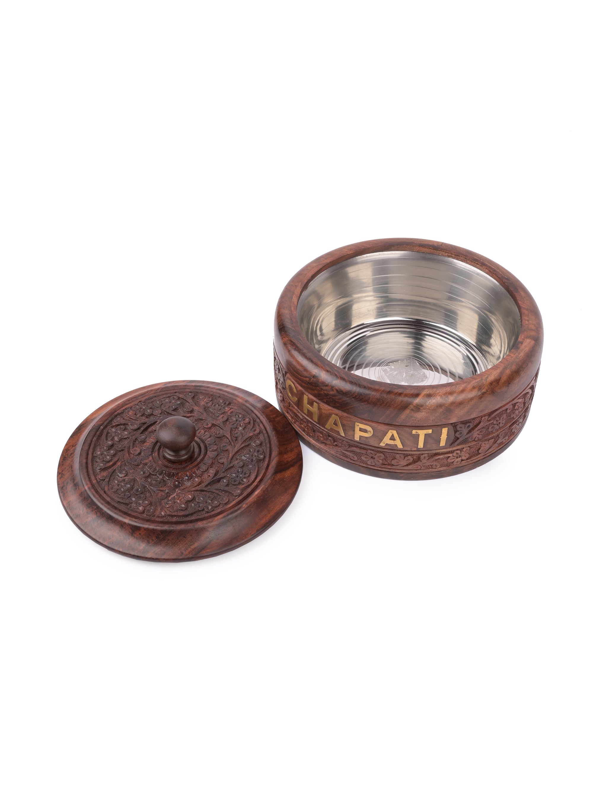 Handcrafted Shisham Wood Chapati / Roti box - The Heritage Artifacts