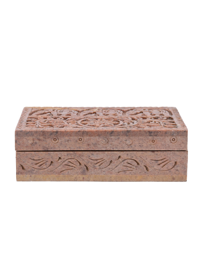 Medium size Jewellery / Storage box handcrafted from soapstone - The Heritage Artifacts