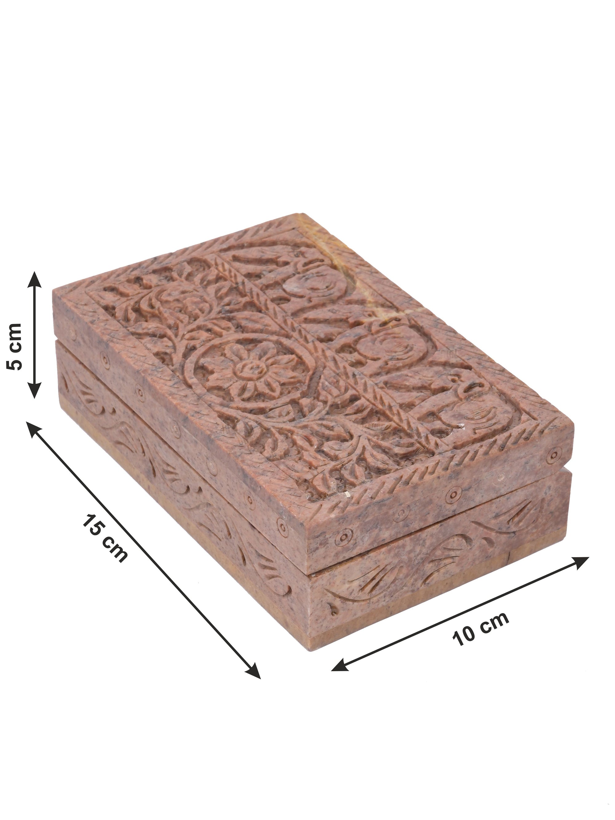 Medium size Jewellery / Storage box handcrafted from soapstone - The Heritage Artifacts