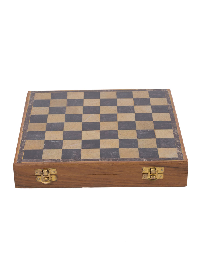 10 inches Chess board made of marble and wood - The Heritage Artifacts